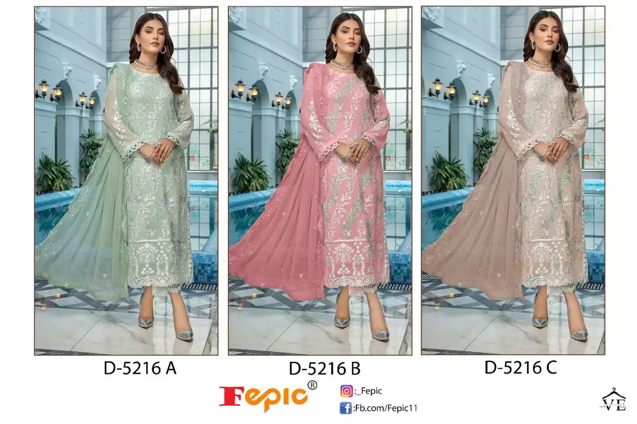 Fepic D 5216 Georgette Wholesale Designer Pakistani Salwar Suit Catalog — Wholesale Salwar Suits, MPA wholesale from Surat — view 7