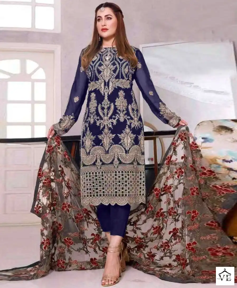 Fepic D 5239 Georgette Wholesale Pakistani Salwar Suit Catalog — Wholesale Salwar Suits, MPA wholesale from Surat — view 1