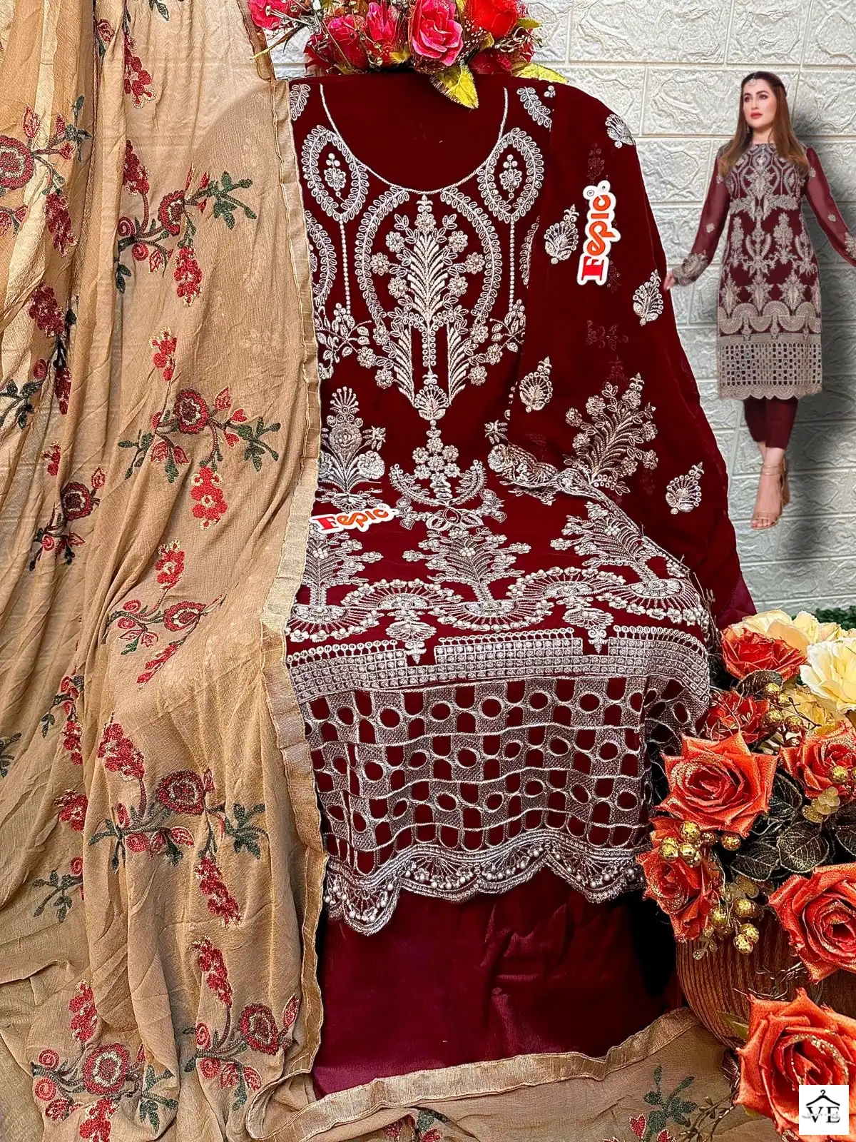 Fepic D 5239 Georgette Wholesale Pakistani Salwar Suit Catalog — Wholesale Salwar Suits, MPA wholesale from Surat - Gallery Image 6