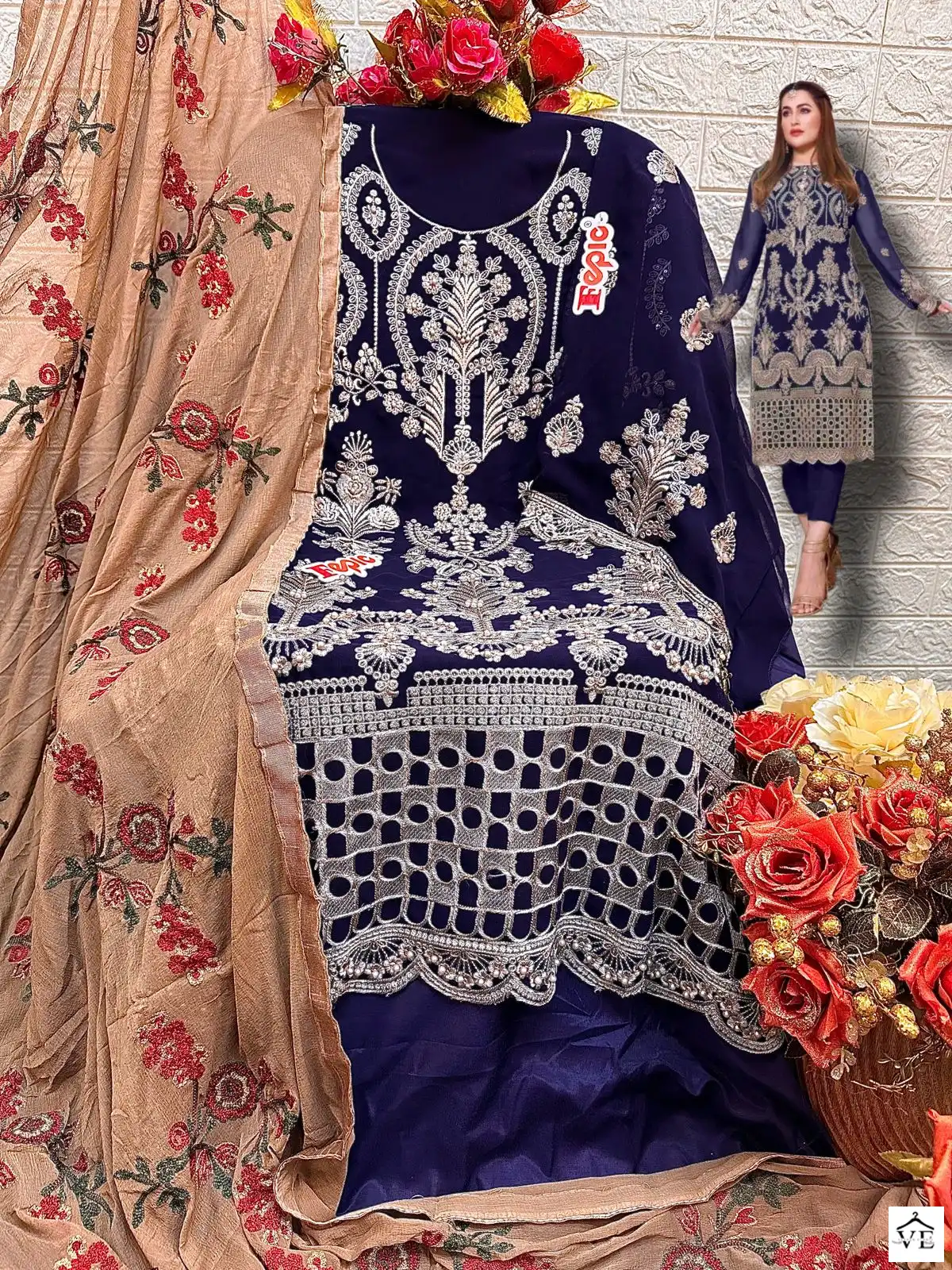 Fepic D 5239 Georgette Wholesale Pakistani Salwar Suit Catalog — Wholesale Salwar Suits, MPA wholesale from Surat - Gallery Image 7