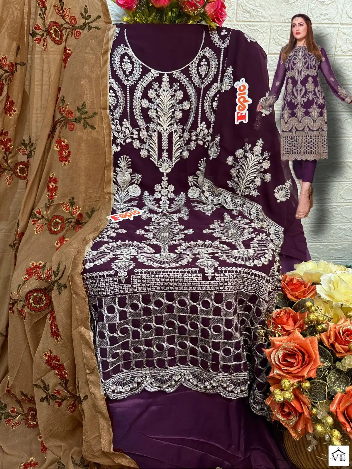Fepic D 5239 Georgette Wholesale Pakistani Salwar Suit Catalog — Wholesale Salwar Suits, MPA wholesale from Surat - Gallery Image 8