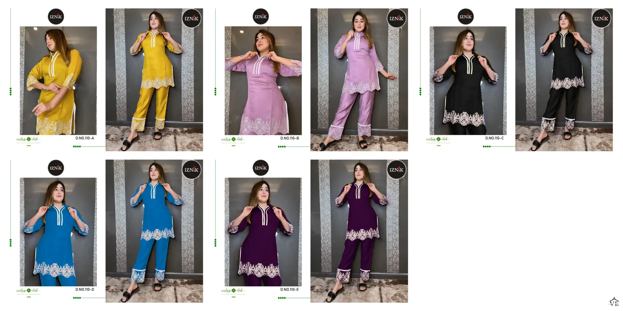 Iznik Fashion D No 110 Cotton Wholesale Designer Tunic With Pant Co-Ords Set Catalog — Wholesale Kurtis, MPA wholesale from Surat — view 6
