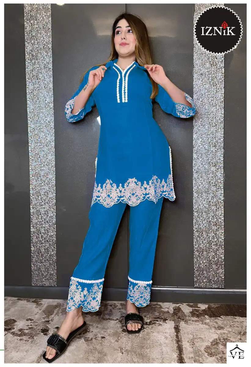 Iznik Fashion D No 110 Cotton Wholesale Designer Tunic With Pant Co-Ords Set Catalog — Wholesale Kurtis, MPA wholesale from Surat — view 5