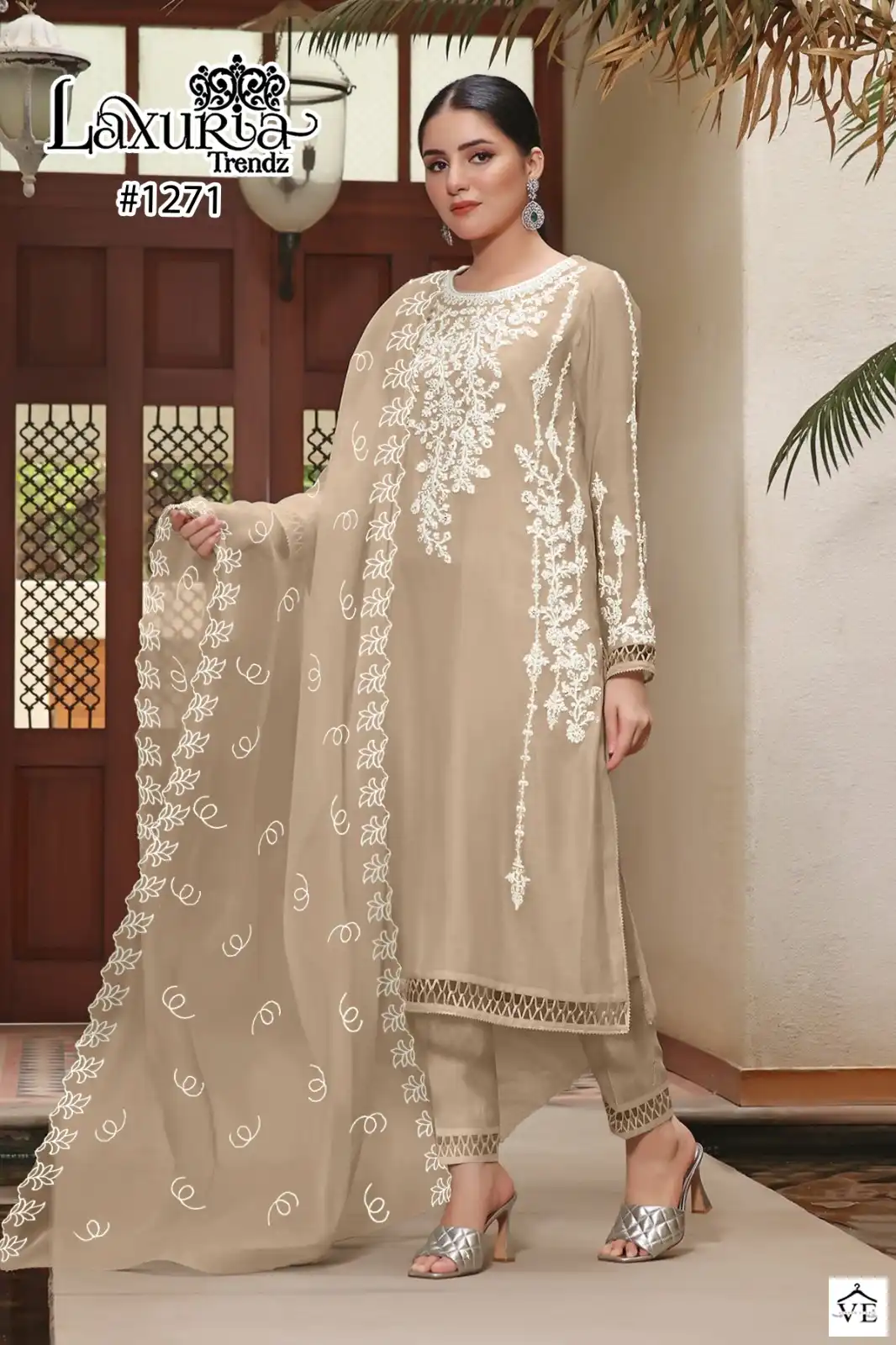 Laxuria D No 1271 Georgette Wholesale Designer Fancy Pakistani Readymade Salwar Suit Catalog — Wholesale Salwar Suits, MPA wholesale from Surat - Gallery Image 2