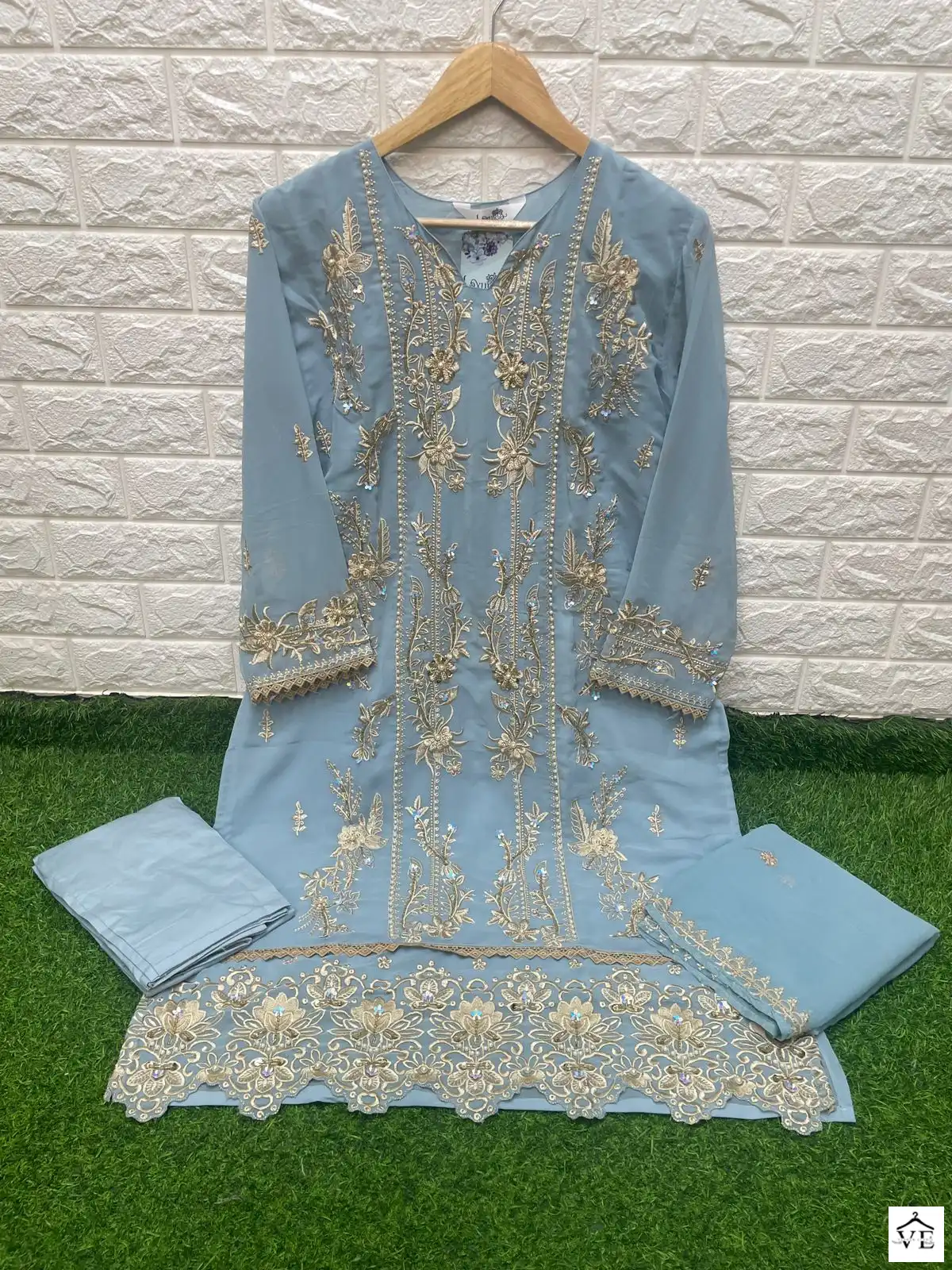 Laxuria D No 1282 Georgette Wholesale Beautiful Embroidery Designer Readymade Salwar Suit — Wholesale Salwar Suits, MPA wholesale from Surat — view 2