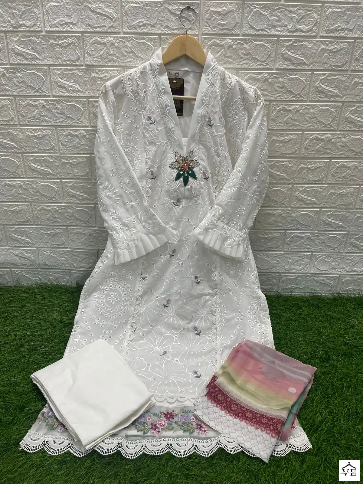 Laxuria D No 1307 Georgette Wholesale Fancy Chikankari Embroidery Designer Pakistani Salwar Suit Catalog — Wholesale Salwar Suits, MPA wholesale from Surat - Gallery Image 3