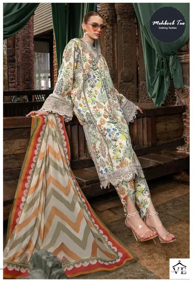 Mehboob 1178 Pure Cotton Wholesale Pakistani Suits Catalog — Wholesale Salwar Suits, MPA wholesale from Surat - Gallery Image 5