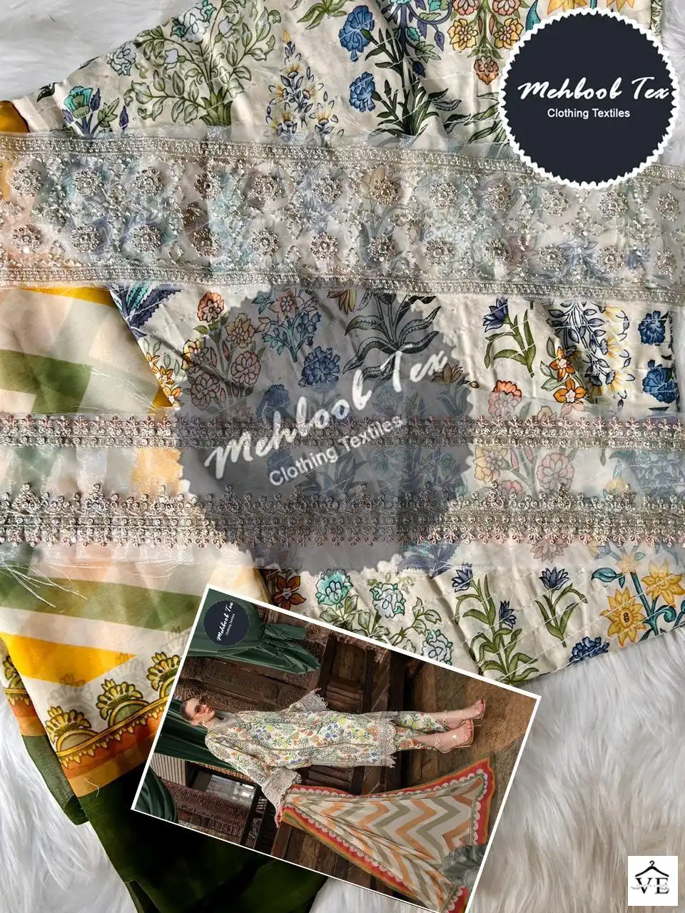 Mehboob 1178 Pure Cotton Wholesale Pakistani Suits Catalog — Wholesale Salwar Suits, MPA wholesale from Surat - Gallery Image 10
