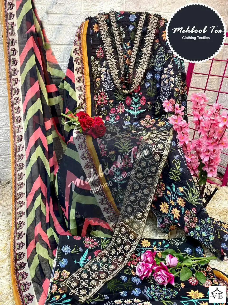 Mehboob 1178 Pure Cotton Wholesale Pakistani Suits Catalog — Wholesale Salwar Suits, MPA wholesale from Surat - Gallery Image 2