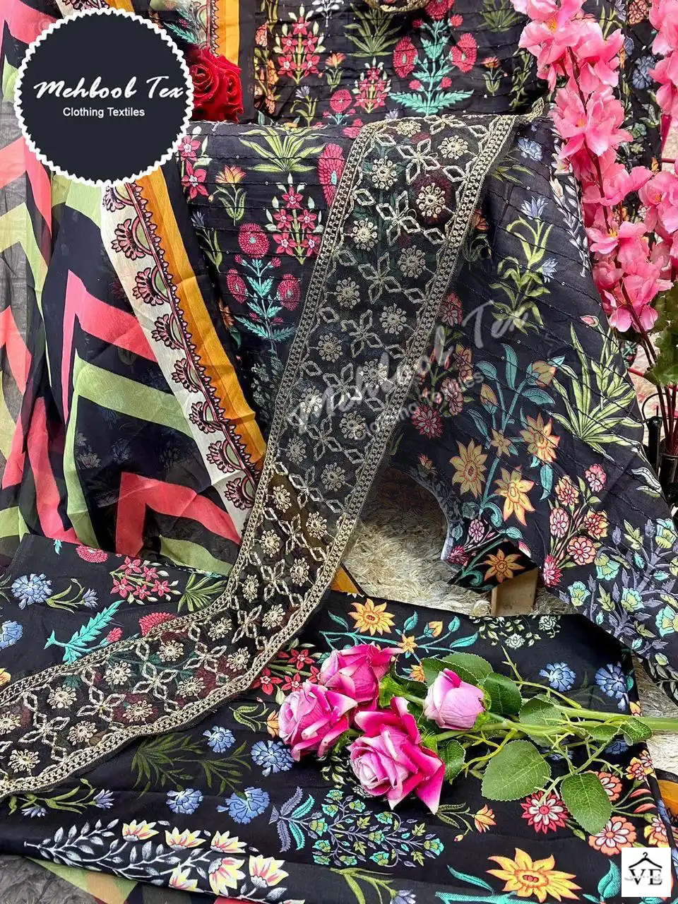 Mehboob 1178 Pure Cotton Wholesale Pakistani Suits Catalog — Wholesale Salwar Suits, MPA wholesale from Surat - Gallery Image 3