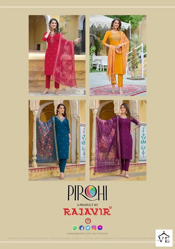 Rajavir Dilkash Vol 1 Viscose Silk Wholesale Designer Readymade Salwar Suit Catalog — Wholesale Salwar Suits, MPA wholesale from Surat — view 5