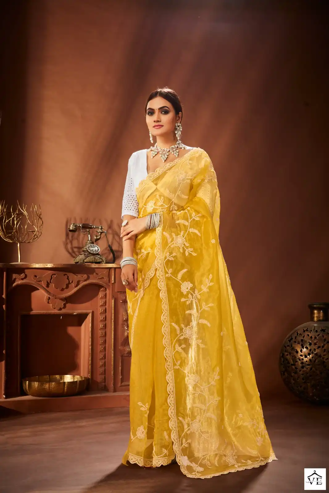 VE Diva Vol 2 Khadi Organza Wholesale Saree Catalog — Wholesale Sarees, MPA wholesale from Surat - Gallery Image 3