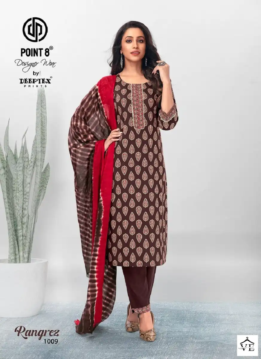 Deeptex Rangrez Vol 1 Heavy Cotton Wholesale Readymade Suits Catalog — Wholesale Salwar Suits, Deeptex wholesale from Surat — view 7