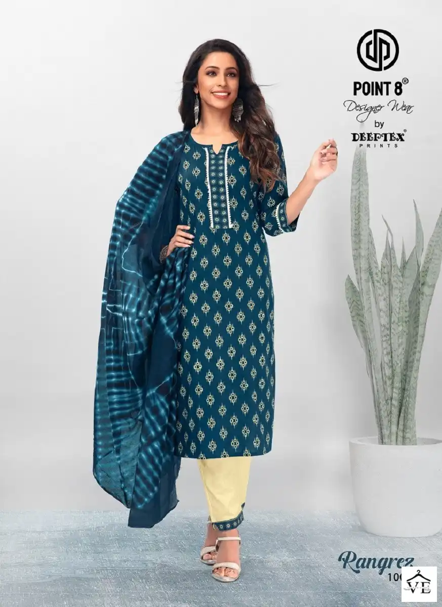 Deeptex Rangrez Vol 1 Heavy Cotton Wholesale Readymade Suits Catalog — Wholesale Salwar Suits, Deeptex wholesale from Surat — view 10