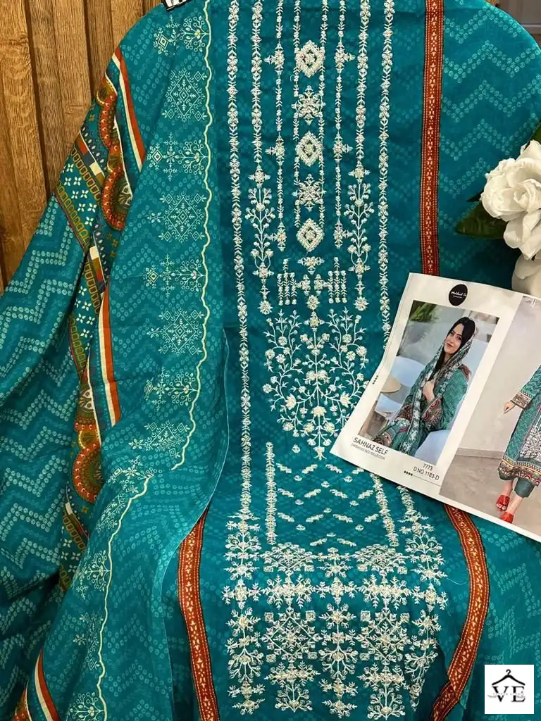Mehboob Tex Design No 1183 Self Embroidered Wholesale Designer Pakistani Salwar Suit Catalog — Wholesale Salwar Suits, MPA wholesale from Surat - Gallery Image 4