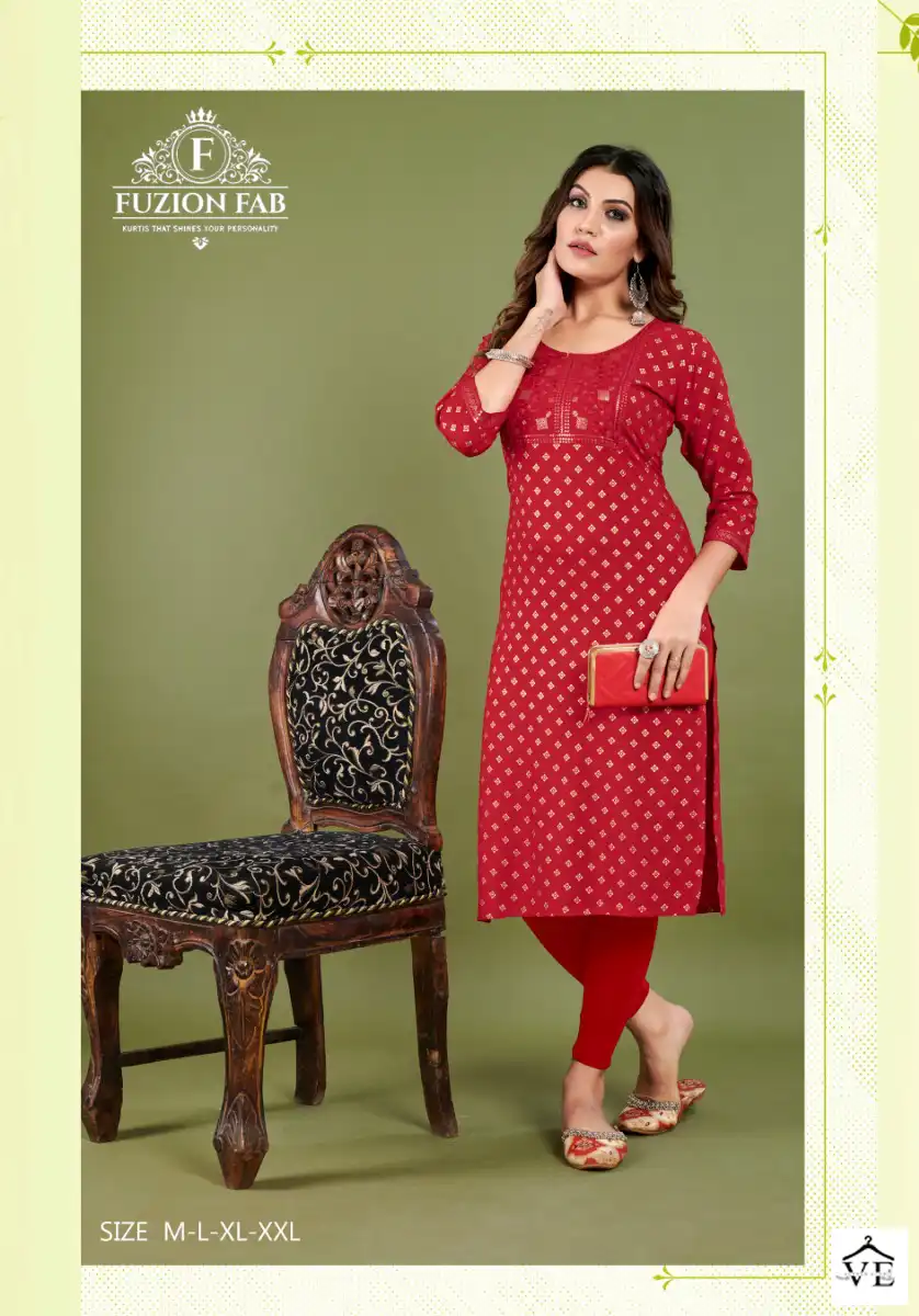 Vardan Ethnic Dhyani Vol 1 Premium Rayon Wholesale Kurtis Catalog — Wholesale Kurtis, MPA wholesale from Surat - Gallery Image 4