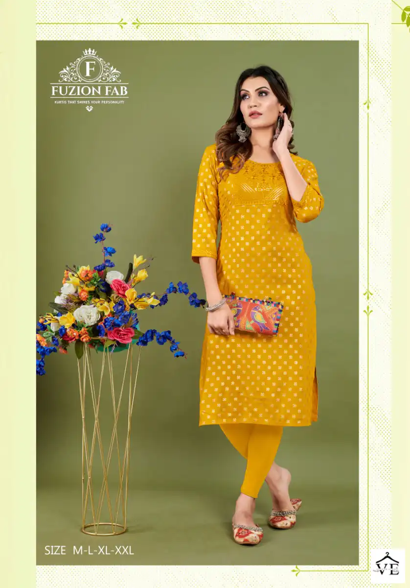 Vardan Ethnic Dhyani Vol 1 Premium Rayon Wholesale Kurtis Catalog — Wholesale Kurtis, MPA wholesale from Surat - Gallery Image 5