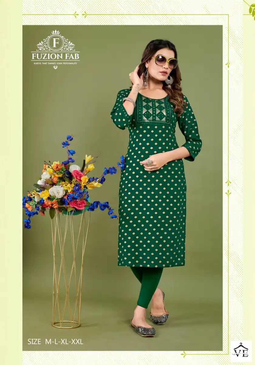 Vardan Ethnic Dhyani Vol 1 Premium Rayon Wholesale Kurtis Catalog — Wholesale Kurtis, MPA wholesale from Surat - Gallery Image 6