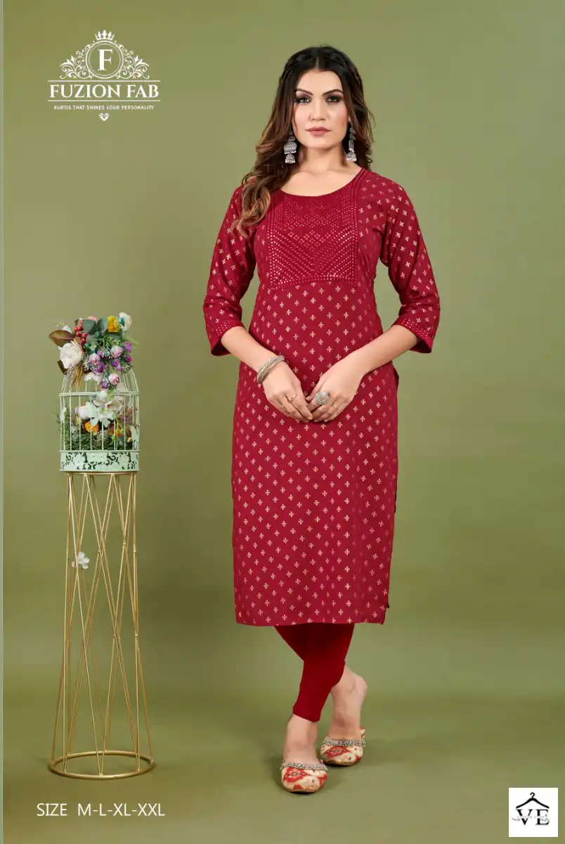 Vardan Ethnic Dhyani Vol 1 Premium Rayon Wholesale Kurtis Catalog — Wholesale Kurtis, MPA wholesale from Surat — view 8