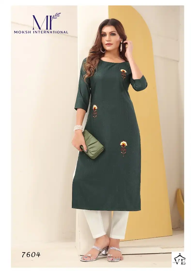 Moksh Diva Vol 1 Vision Silk Wholesale Fancy Kurtis Catalog — Wholesale Kurtis, MPA wholesale from Surat — view 3
