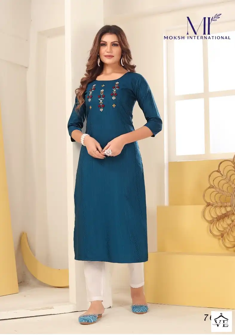 Moksh Diva Vol 1 Vision Silk Wholesale Fancy Kurtis Catalog — Wholesale Kurtis, MPA wholesale from Surat — view 4