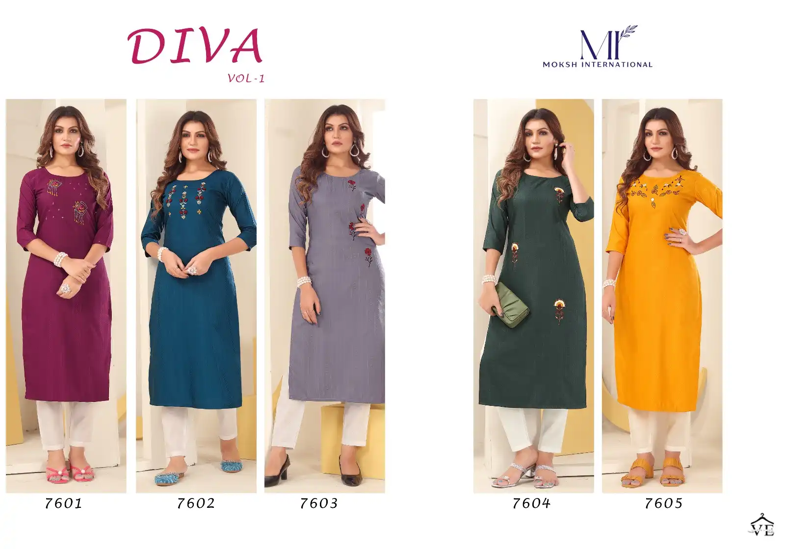 Moksh Diva Vol 1 Vision Silk Wholesale Fancy Kurtis Catalog — Wholesale Kurtis, MPA wholesale from Surat — view 6