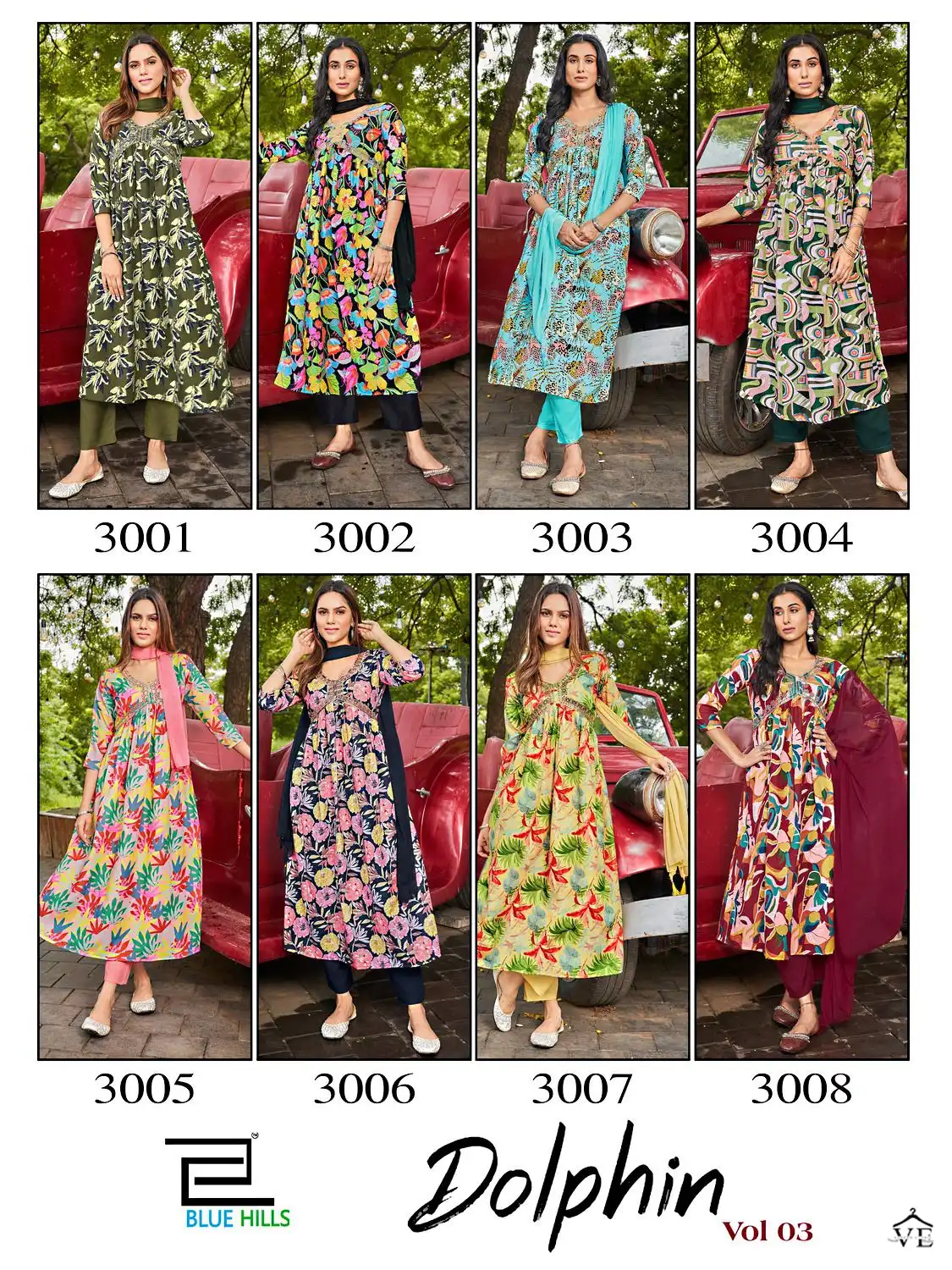 Blue Hills Dolphin Vol 3 Poly Rayon Wholesale Readymade Salwar Suit Catalog — Wholesale Salwar Suits, Blue Hills wholesale from Surat — view 9