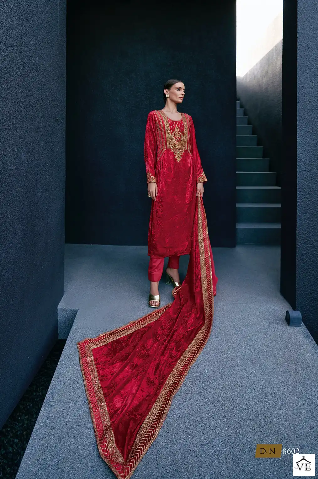 Aiqa Edinburgh Fancy Velvet Wholesale Designer Winter Salwar Suit Catalog — Wholesale Salwar Suits, MPA wholesale from Surat — view 2