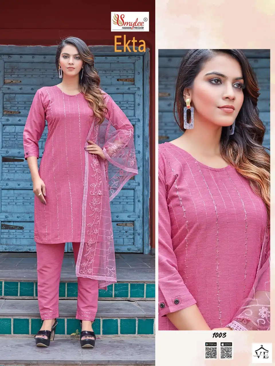 Vardan Ethnic Ekta Heavy Liquied Rayon Wholesale Readymade Salwar Suit Catalog — Wholesale Salwar Suits, MPA wholesale from Surat - Gallery Image 3