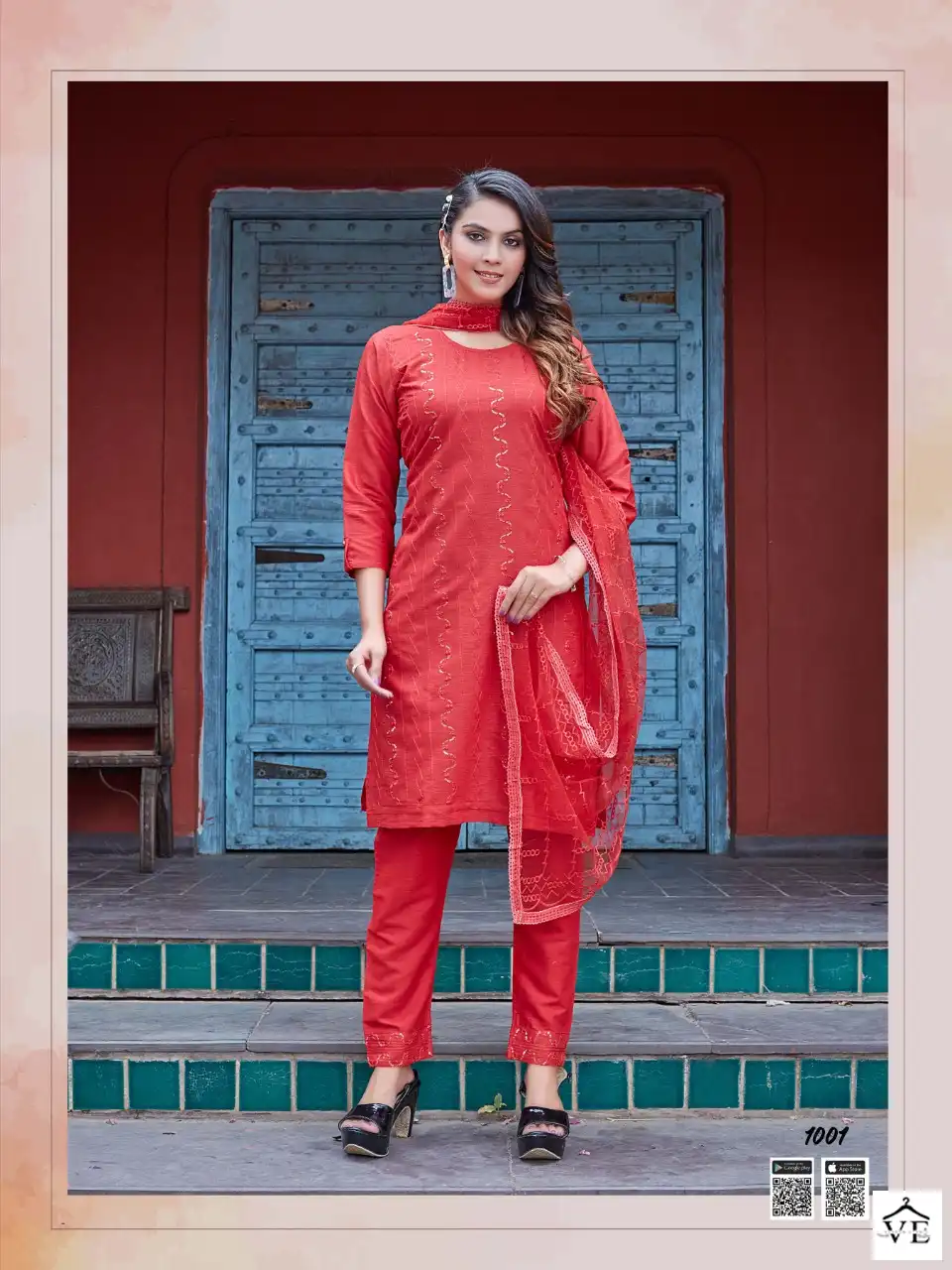 Vardan Ethnic Ekta Heavy Liquied Rayon Wholesale Readymade Salwar Suit Catalog — Wholesale Salwar Suits, MPA wholesale from Surat - Gallery Image 8