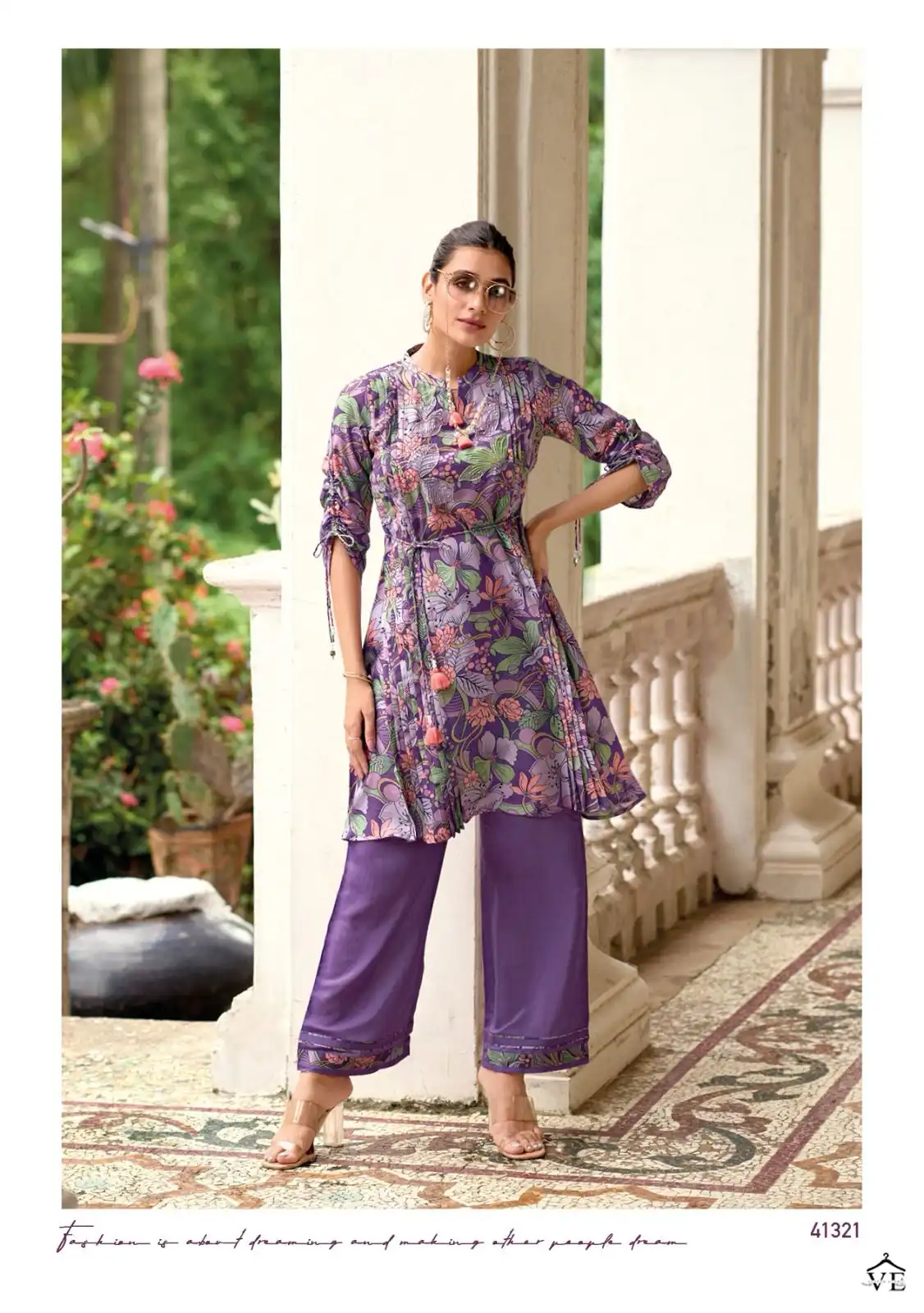 Kailee Fashion Eliza Pure Viscose Muslin Silk Wholesale Designer Kurti With Plazzo Catalog — Wholesale Kurtis, Kailee Fashion wholesale from Surat — view 2
