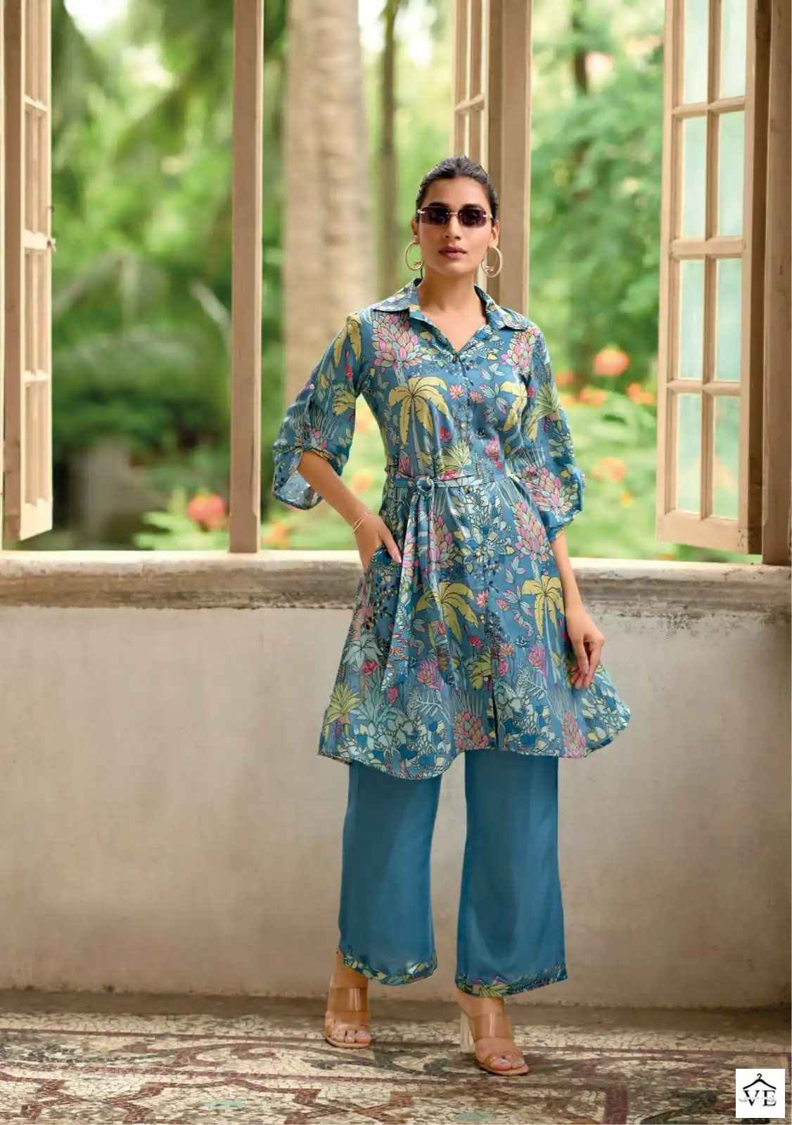 Kailee Fashion Eliza Pure Viscose Muslin Silk Wholesale Designer Kurti With Plazzo Catalog — Wholesale Kurtis, Kailee Fashion wholesale from Surat — view 4