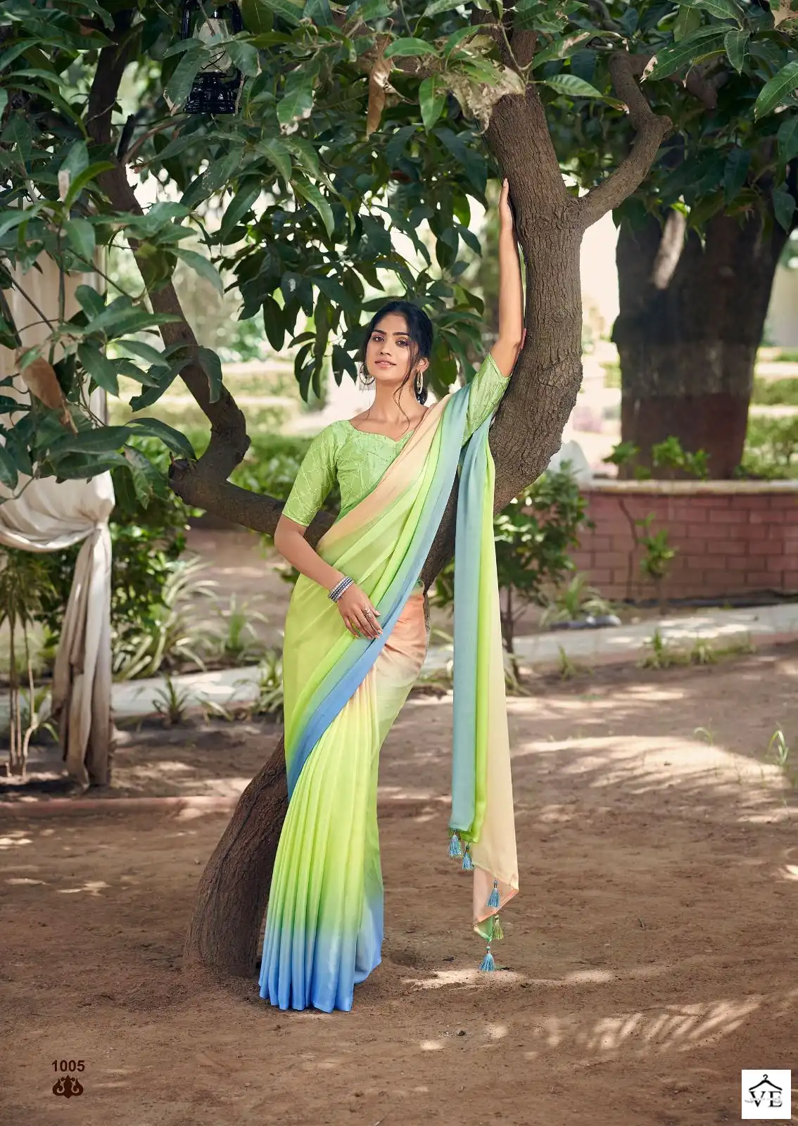Kashvi Creation Eliza Soft Satin Wholesale Fancy Sarees Catalog — Wholesale Sarees, Kashvi Creation wholesale from Surat - Gallery Image 5