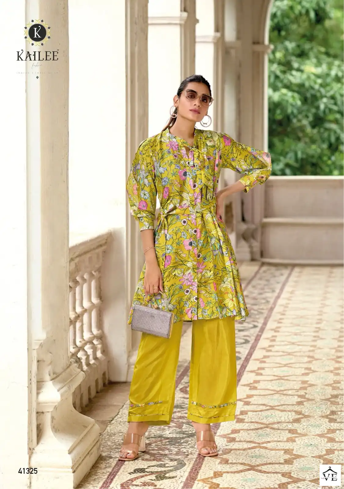 Kailee Fashion Eliza Pure Viscose Muslin Silk Wholesale Designer Kurti With Plazzo Catalog — Wholesale Kurtis, Kailee Fashion wholesale from Surat — view 5