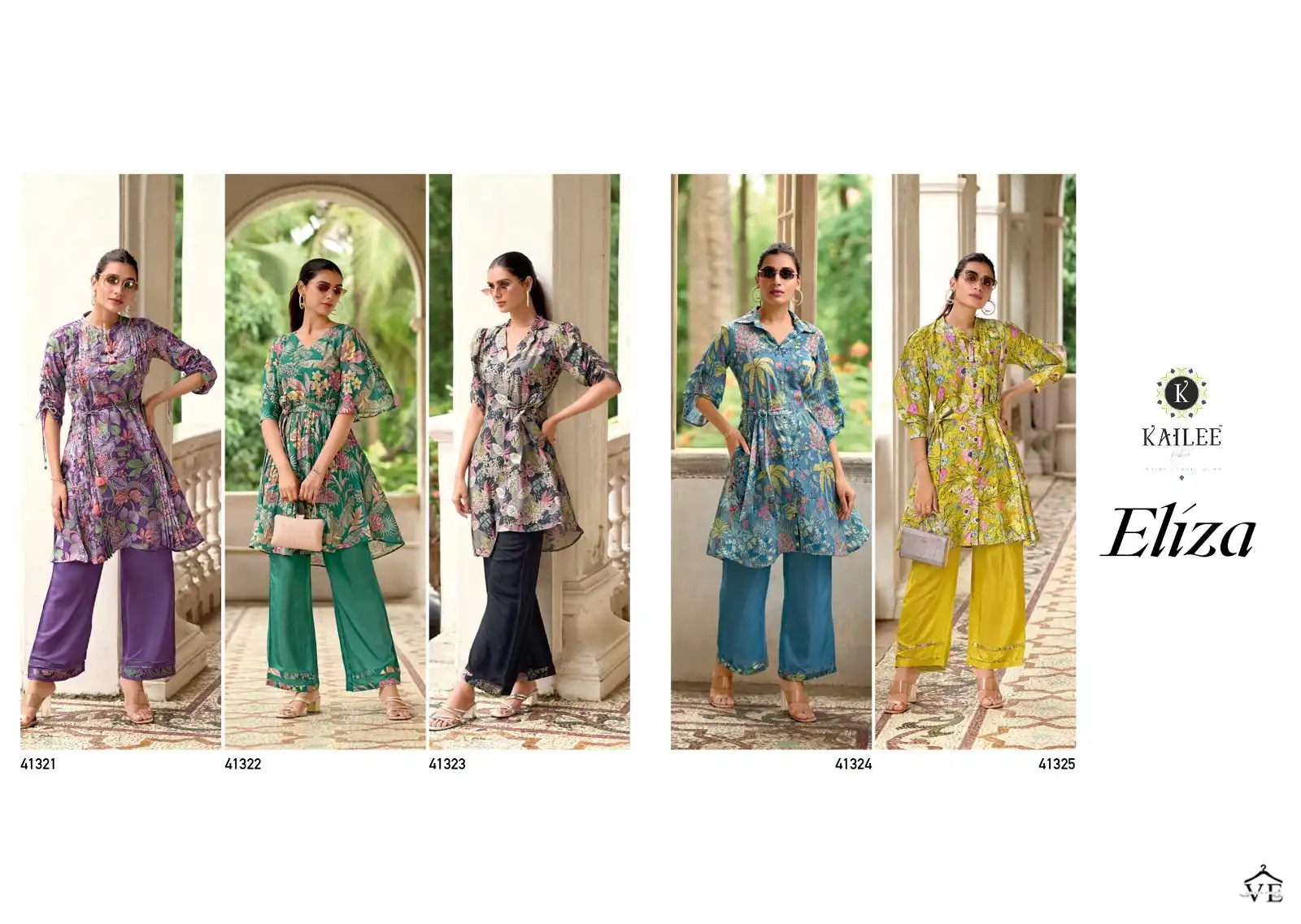 Kailee Fashion Eliza Pure Viscose Muslin Silk Wholesale Designer Kurti With Plazzo Catalog — Wholesale Kurtis, Kailee Fashion wholesale from Surat — view 6