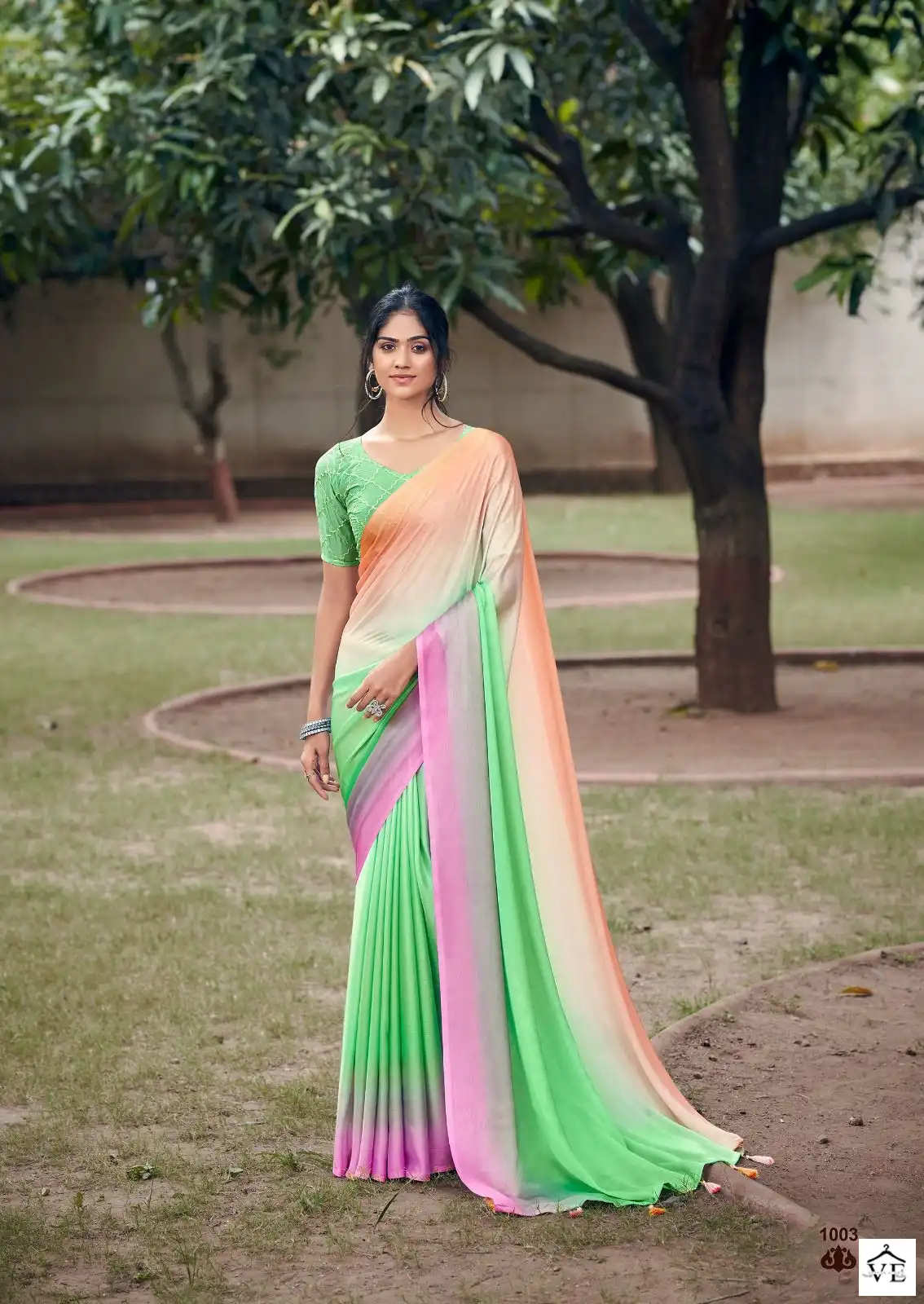 Kashvi Creation Eliza Soft Satin Wholesale Fancy Sarees Catalog — Wholesale Sarees, Kashvi Creation wholesale from Surat — view 8