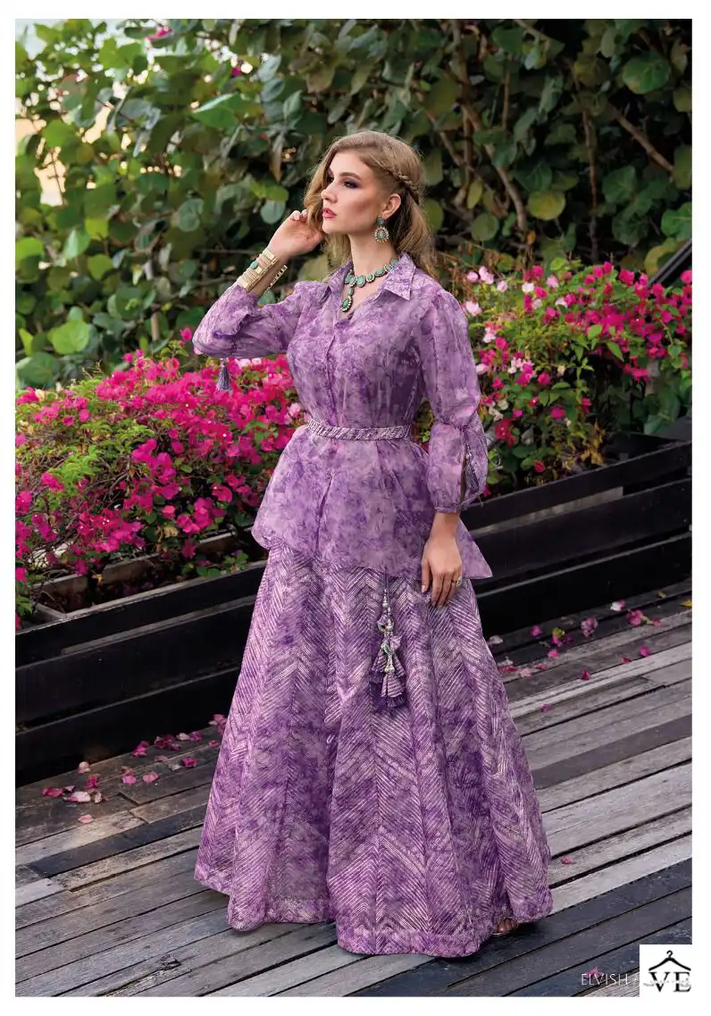 Zaveri Elvish Heavy Organza Wholesale Top With Skirt Catalog — Wholesale Salwar Suits, MPA wholesale from Surat — view 3