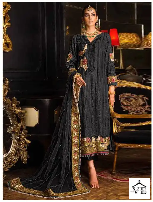 Mahnur Emaan Adeel Premium Collection Vol-13 Heavy Georgette Wholesale Pakistani Suits Catalog - Image 2