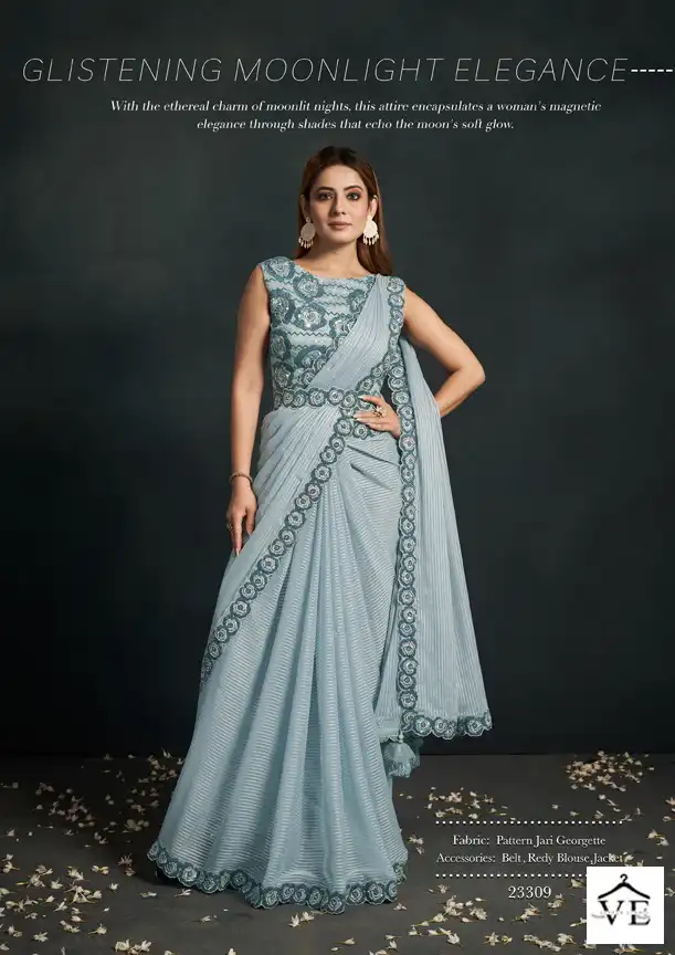 Mahotsav Enigma Georgette Wholesale Designer Saree Catalog — Wholesale Sarees, MPA wholesale from Surat - Gallery Image 10