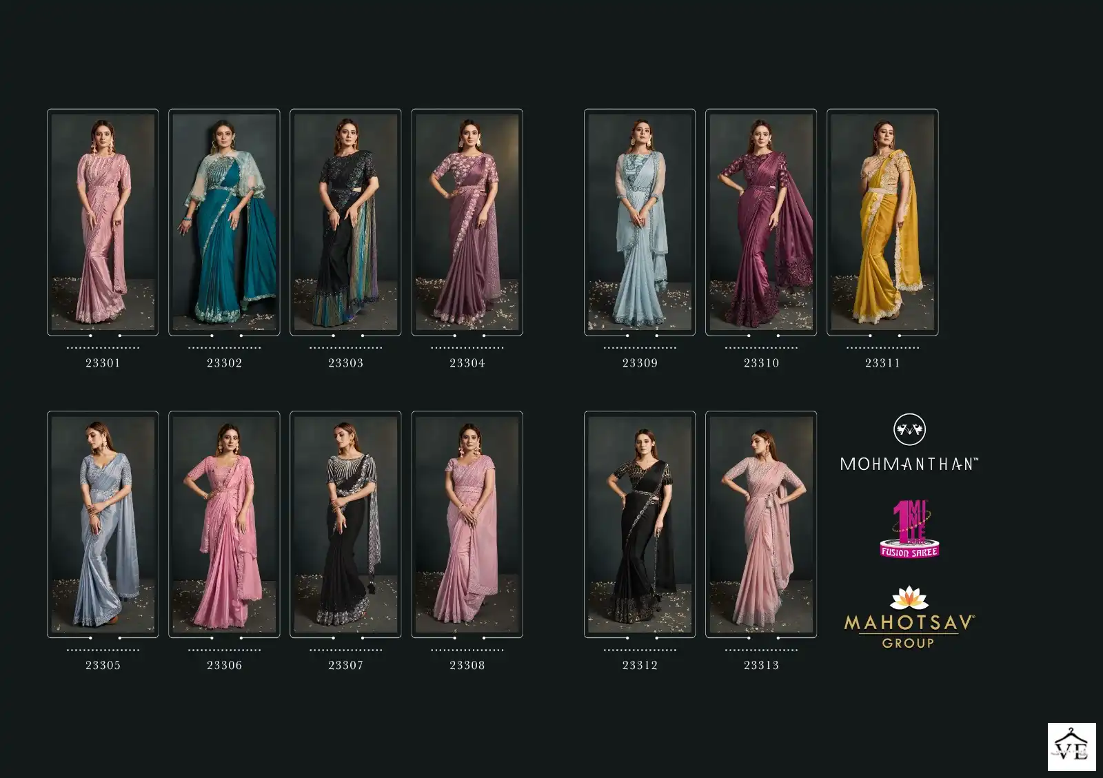 Mahotsav Enigma Georgette Wholesale Designer Saree Catalog — Wholesale Sarees, MPA wholesale from Surat — view 18