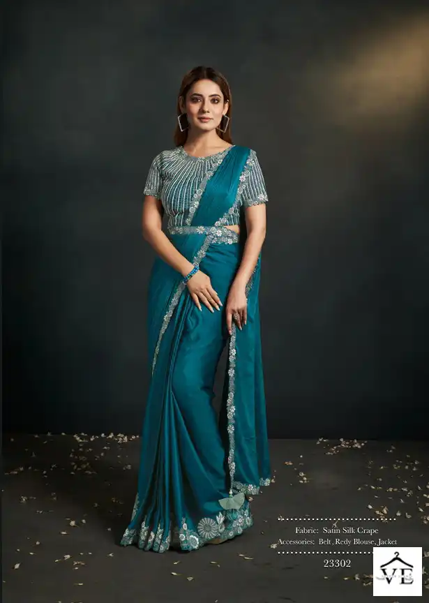 Mahotsav Enigma Georgette Wholesale Designer Saree Catalog — Wholesale Sarees, MPA wholesale from Surat - Gallery Image 4