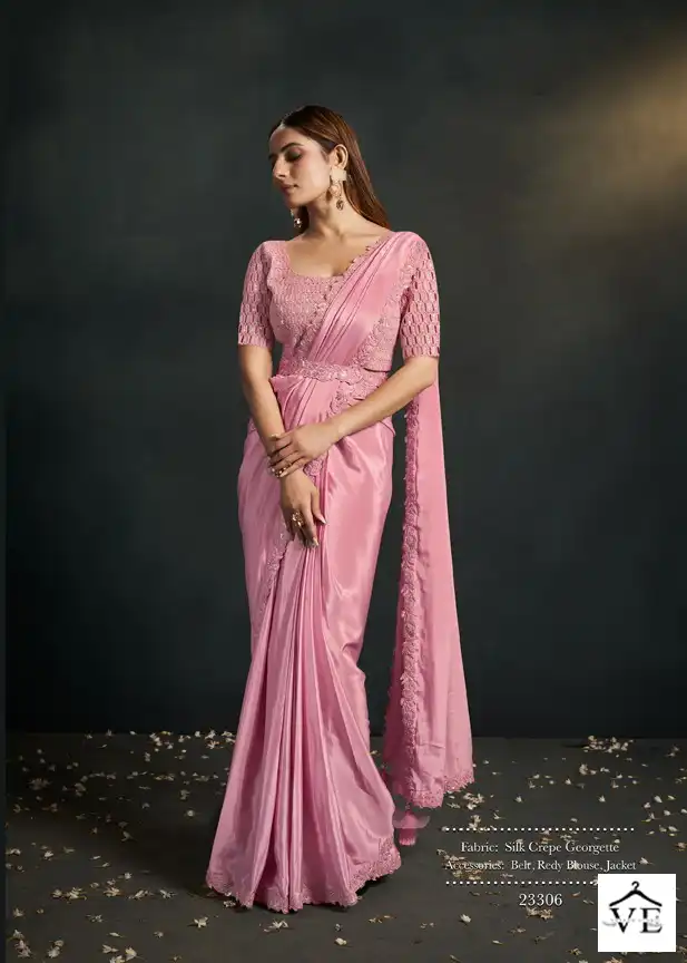 Mahotsav Enigma Georgette Wholesale Designer Saree Catalog — Wholesale Sarees, MPA wholesale from Surat - Gallery Image 8