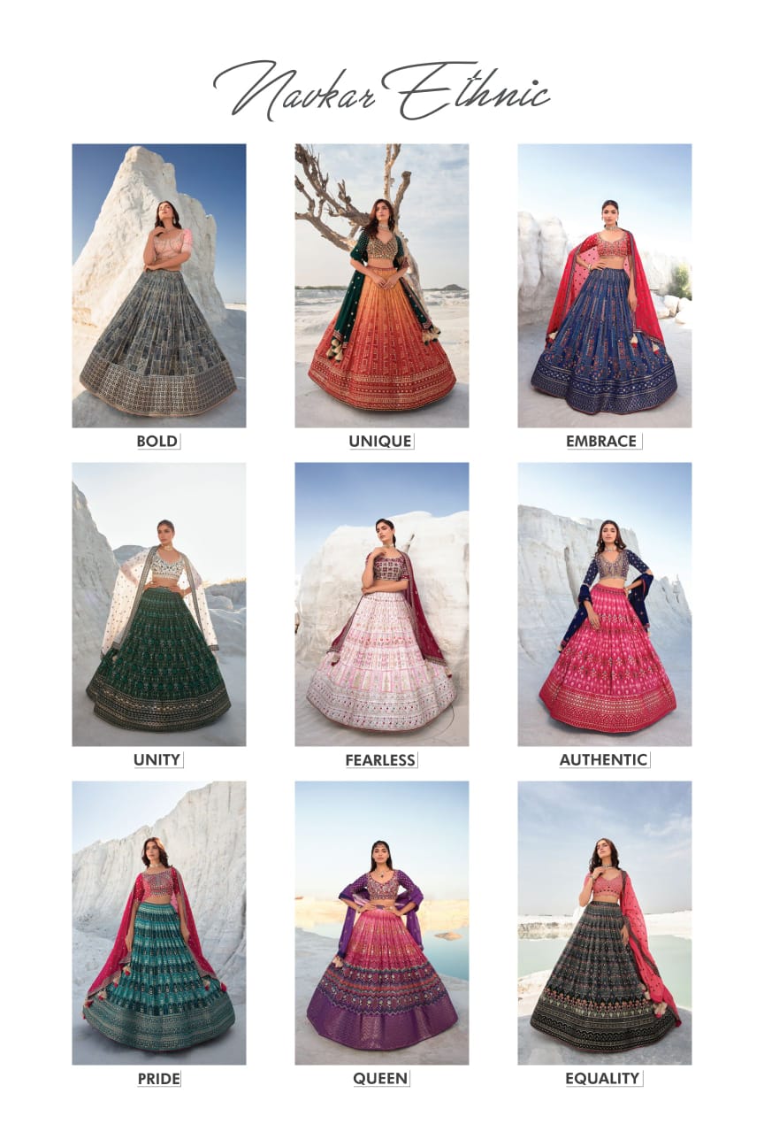 Navkaar Ethnic Georgette Wholesale Bridal Lehenga Catalog — Wholesale Lehenga, MPA wholesale from Surat — view 10