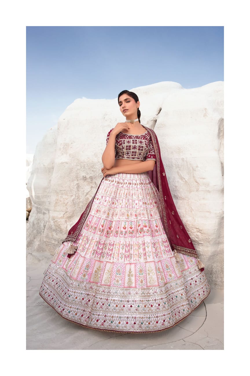 Navkaar Ethnic Georgette Wholesale Bridal Lehenga Catalog — Wholesale Lehenga, MPA wholesale from Surat - Gallery Image 9