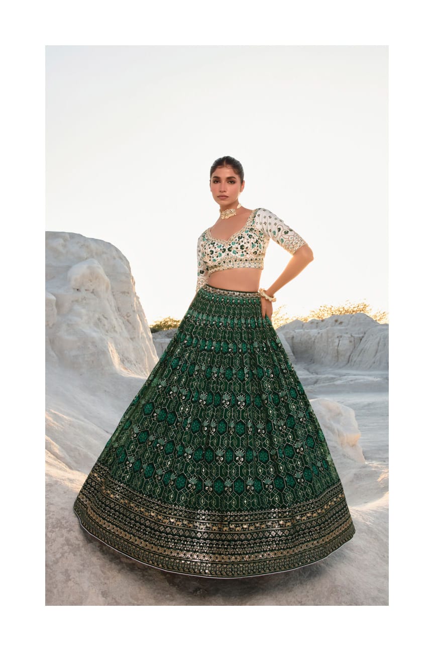 Navkaar Ethnic Georgette Wholesale Bridal Lehenga Catalog — Wholesale Lehenga, MPA wholesale from Surat - Gallery Image 2