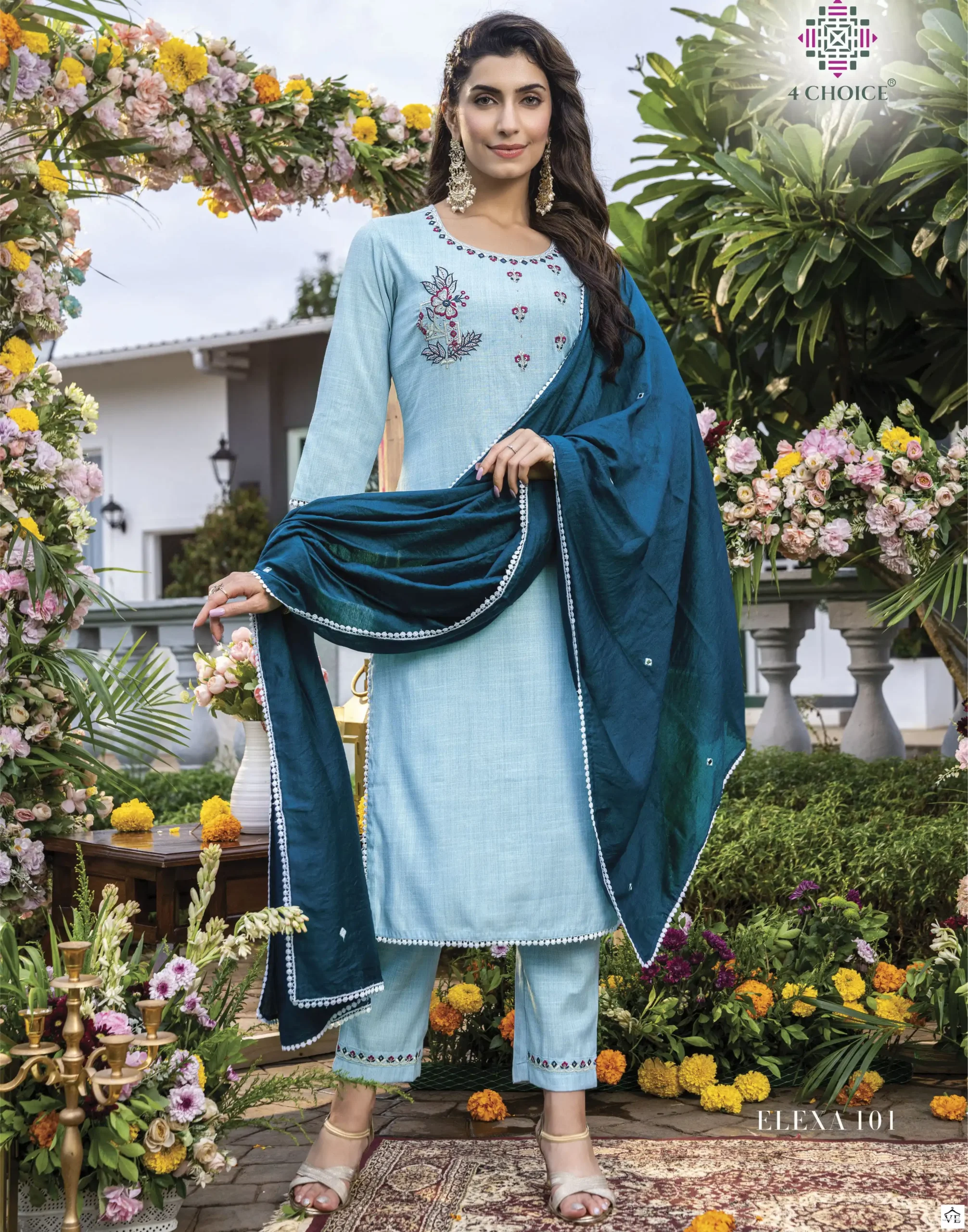 4 Choice Elexa Bombay Viscose Wholesale Readymade Salwar Suit Catalog — Wholesale Salwar Suits, MPA wholesale from Surat — view 1