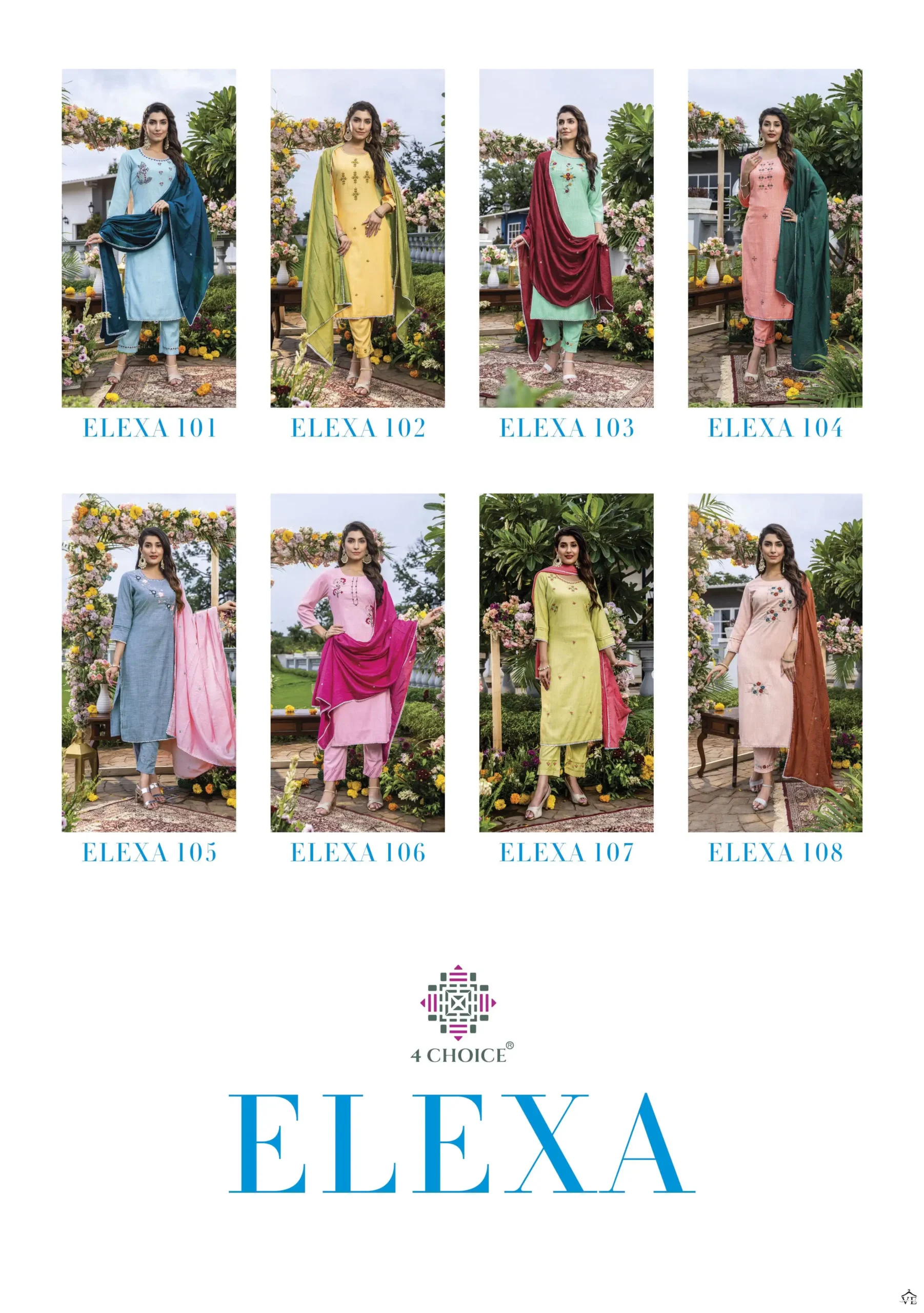 4 Choice Elexa Bombay Viscose Wholesale Readymade Salwar Suit Catalog — Wholesale Salwar Suits, MPA wholesale from Surat — view 8