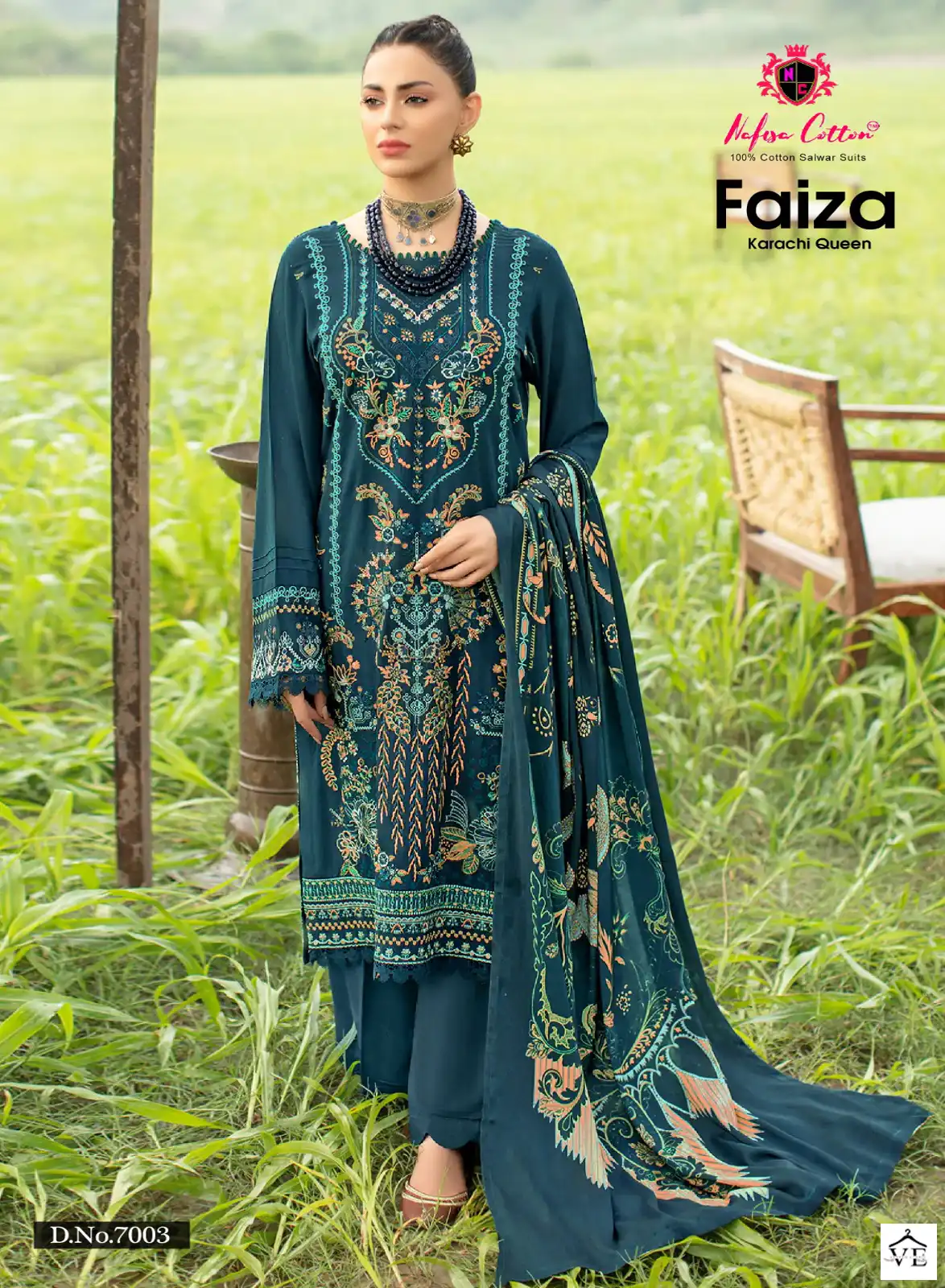 Nafisa Faiza Karachi Queen Vol 7 Cotton Wholesale Pakistani Salwar Suit Catalog — Wholesale Salwar Suits, MPA wholesale from Surat - Gallery Image 6