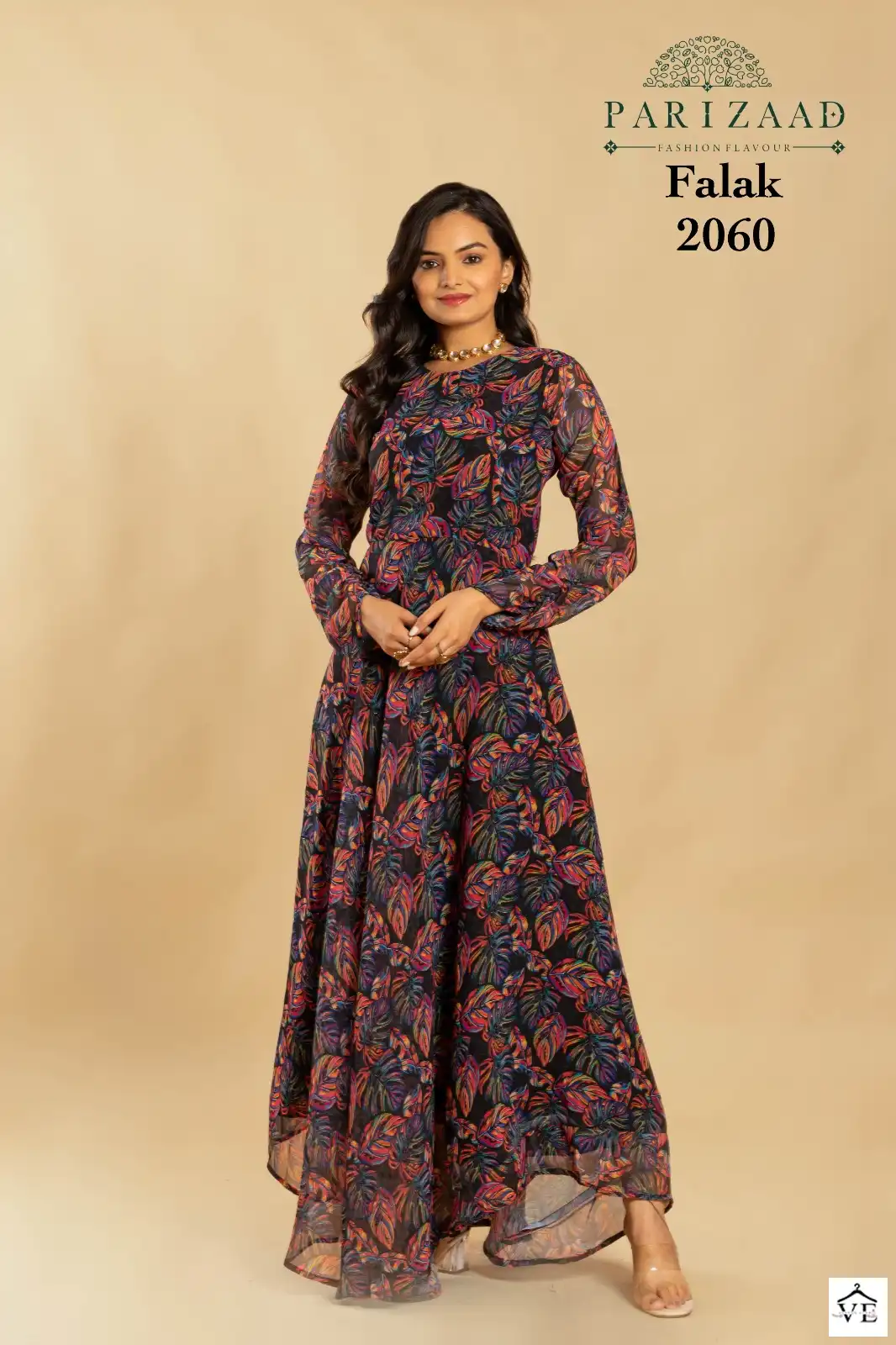Parizaad Falak Series 2058 - 2061 Faux Georgette Wholesale Gown Catalog — Wholesale Kurtis, MPA wholesale from Surat - Gallery Image 3