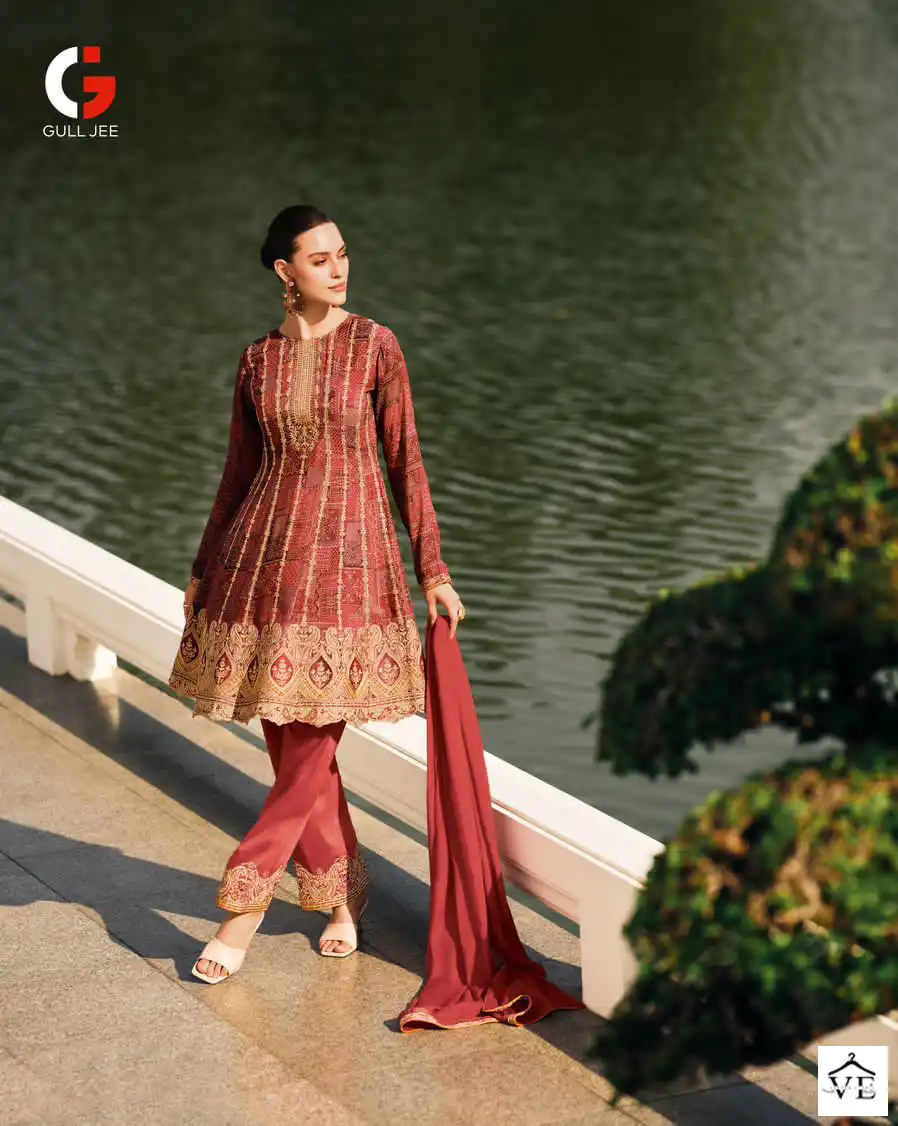 Deepsy Suits Gull Jee Fashionista Georgette Wholesale Heavy Beautiful Embroidered Readymade Salwar Suit Catalog — Wholesale Salwar Suits, MPA wholesale from Surat - Gallery Image 4